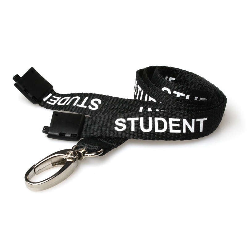 Bilde av Student black lanyard / keyhanger 15 mm with metal lobster clip. 60270596 (DE,SE,NO,FI,RO,PL)